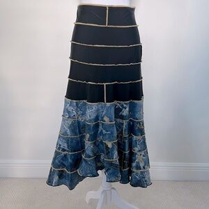 Carrie Me Couture Montréal skirt, Designer denim fabric, size: S/P